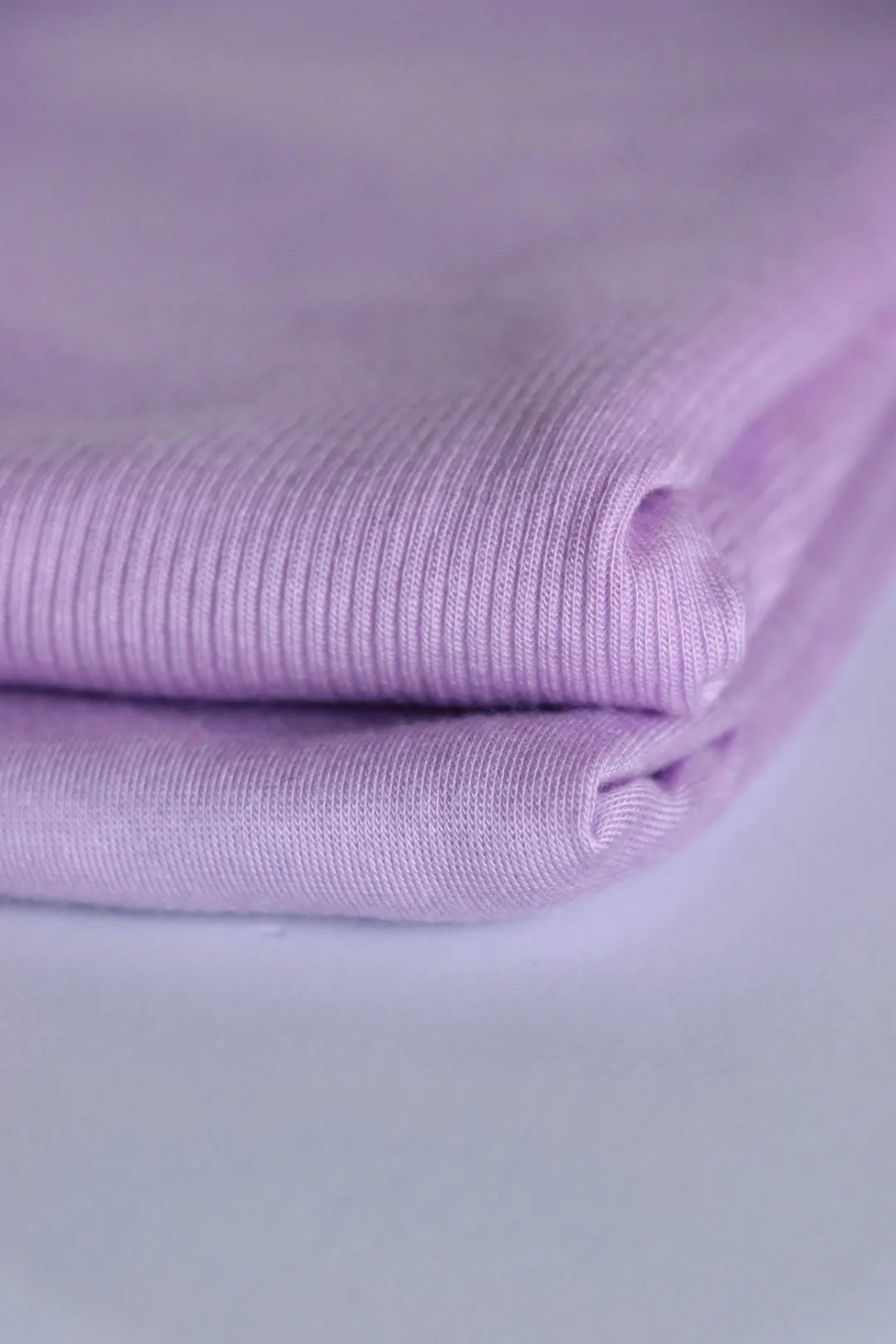 1YD 15IN REMNANT; Lavender K-Deer Tencel Spandex 1x1 Rib Knit | By The Half Yard