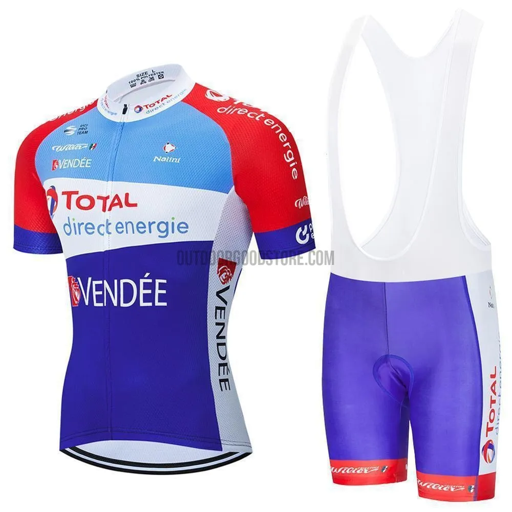 2020 Pro Team Vendee Direct Energie Cycling Jersey Bib Kit