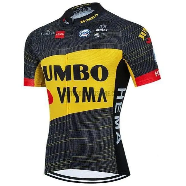 2021 JUM Yellow Cycling Bike Jersey Kit