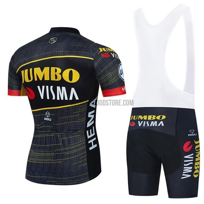 2021 JUM Yellow Cycling Bike Jersey Kit