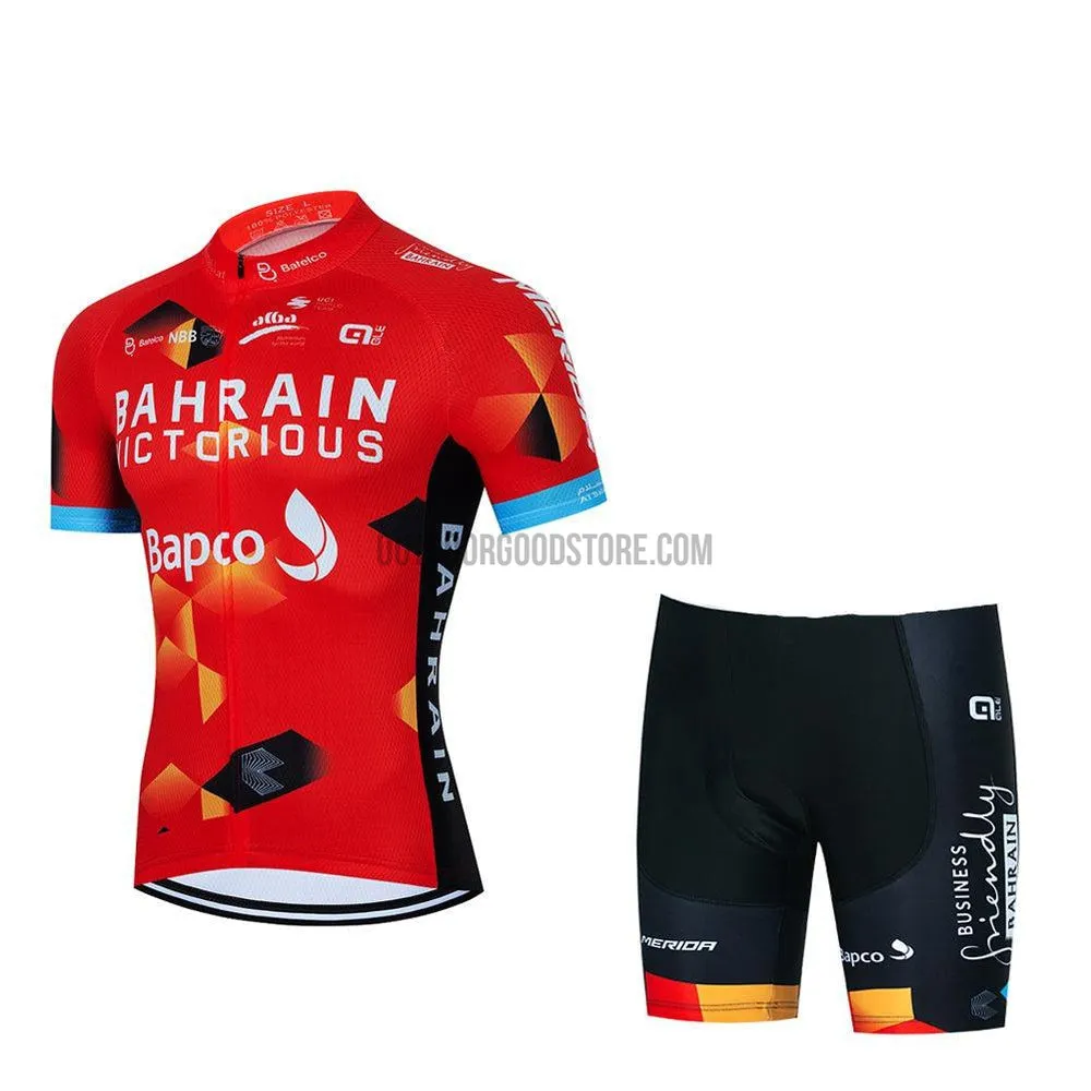 2022 BHR Red Cycling Bike Jersey Kit