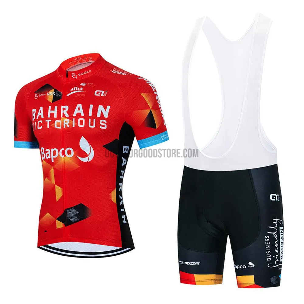 2022 BHR Red Cycling Bike Jersey Kit