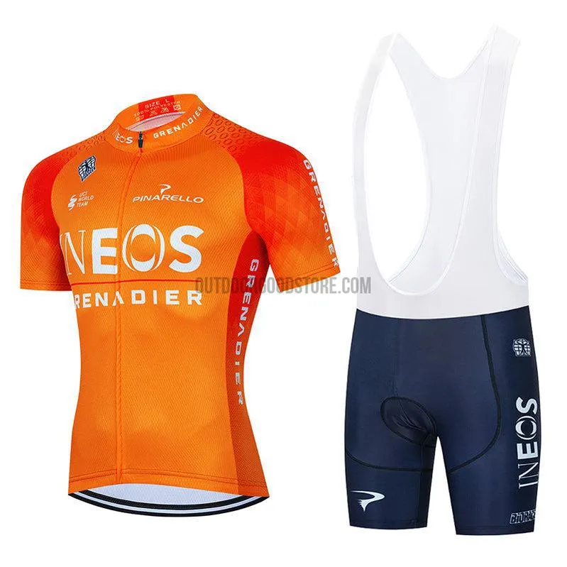 2022 IN Orange Cycling Bike Jersey Kit