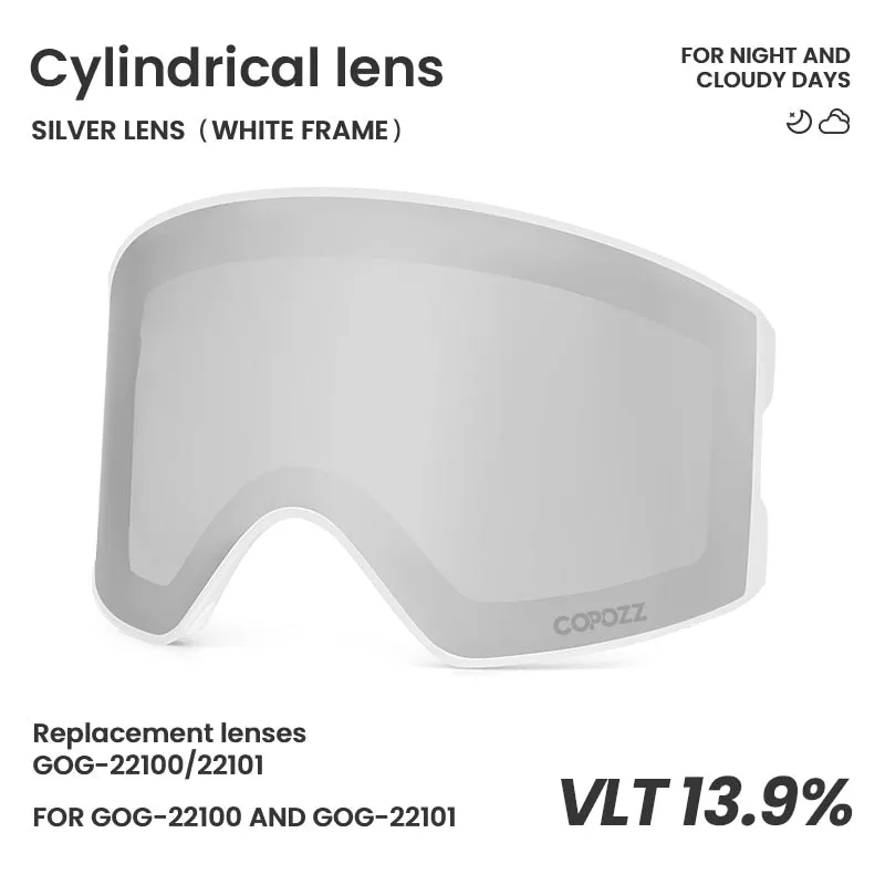 22101 and 22100 Ski Goggles Magnetic Replacement Lenses Spherical lens and Cylindrical lens