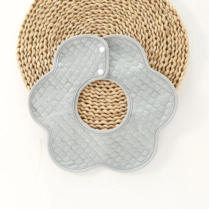 360° Rotatable Round Flower Baby Bib