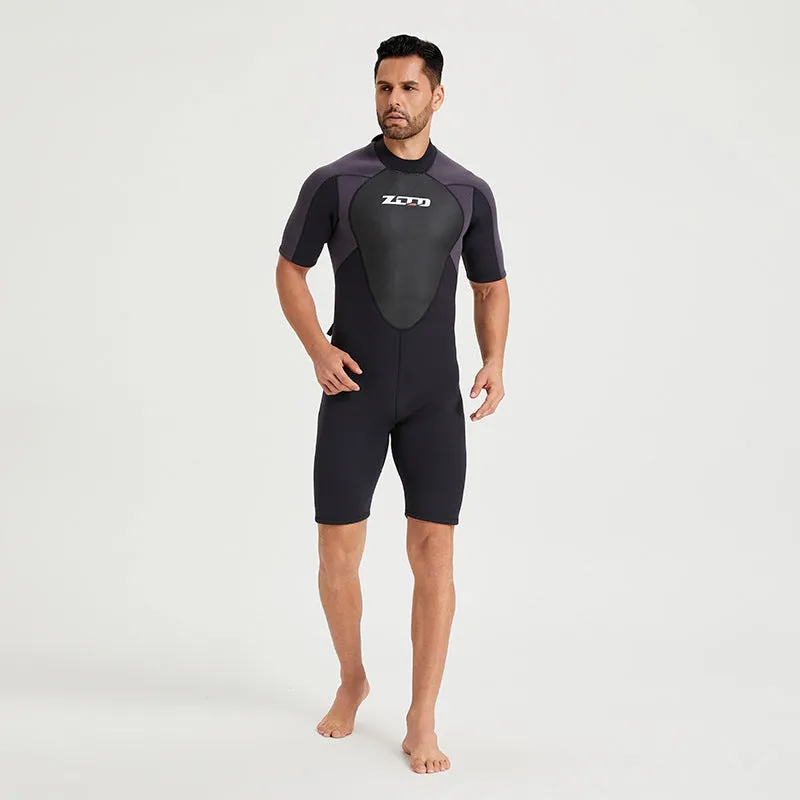 3mm Men's One-Piece Short-Sleeved Diving Suit