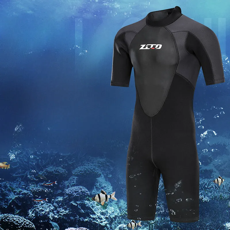 3mm Men's One-Piece Short-Sleeved Diving Suit