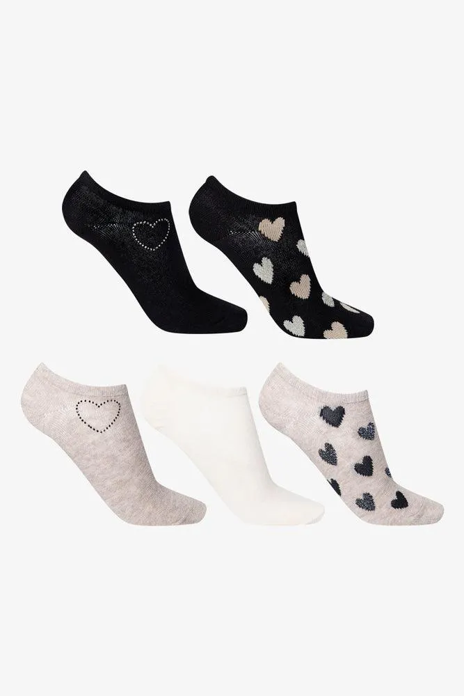 5 Pack Low Cut Socks Natural