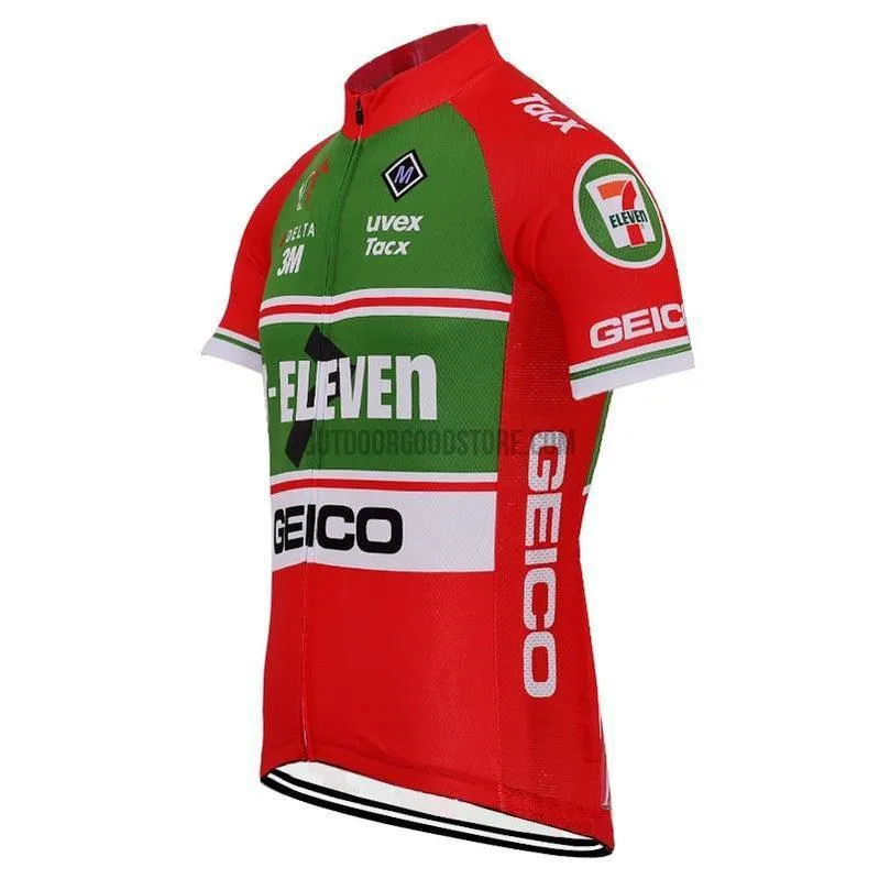 7 11 Eleven Geico Red Cycling Jersey