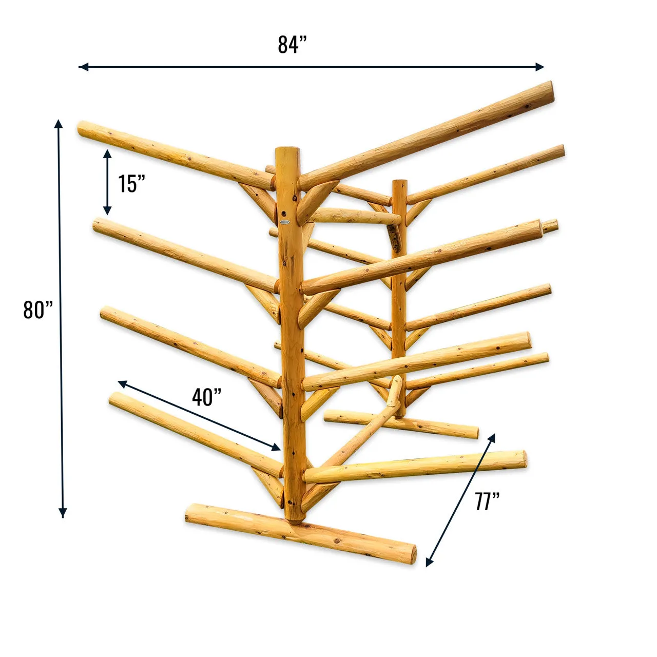 8 SUP and Kayak Storage Rack | Freestanding Log Rack