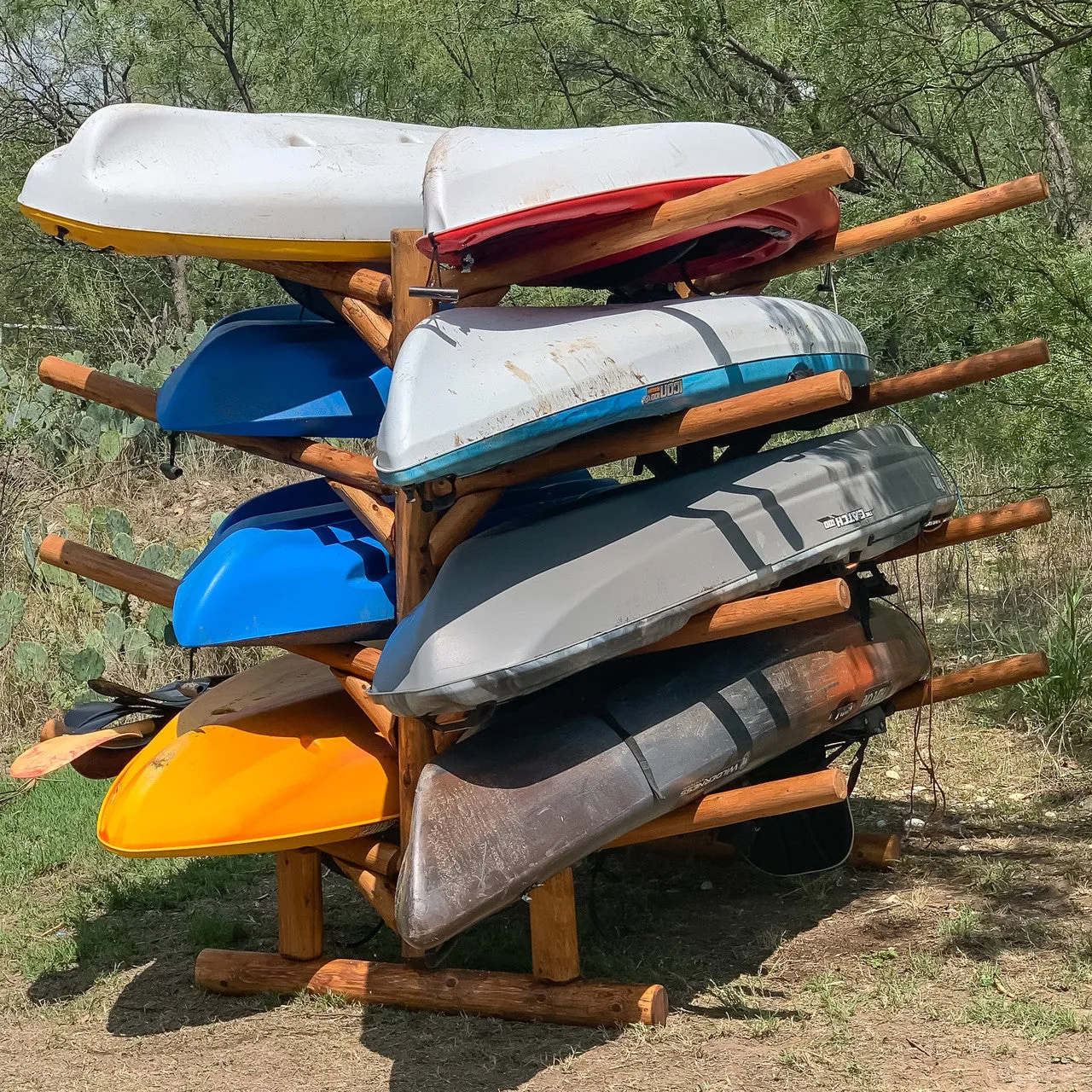 8 SUP and Kayak Storage Rack | Freestanding Log Rack