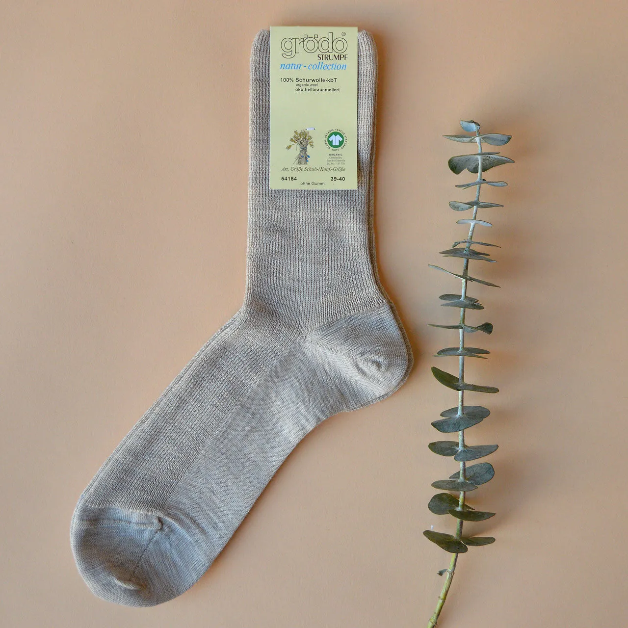 Adults Fine Socks in 100% Organic Wool - Without Elastic (37-46)