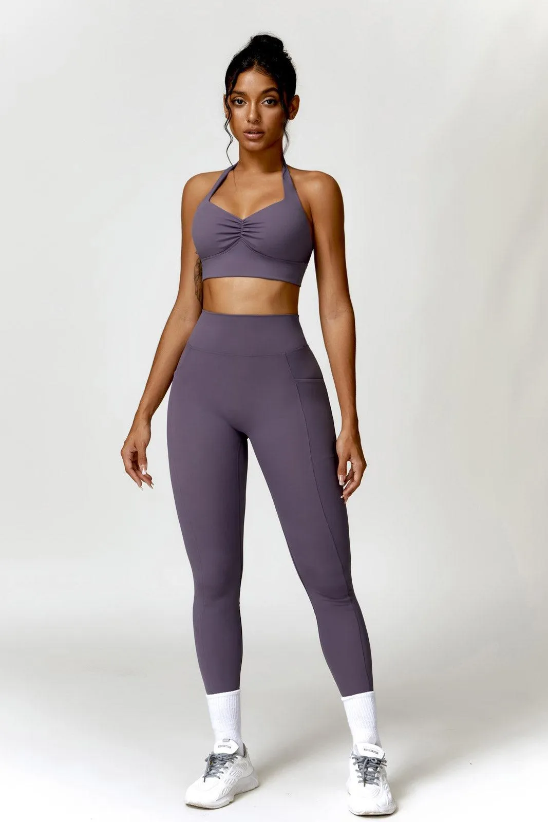 Amber Sports Bra - Taupe