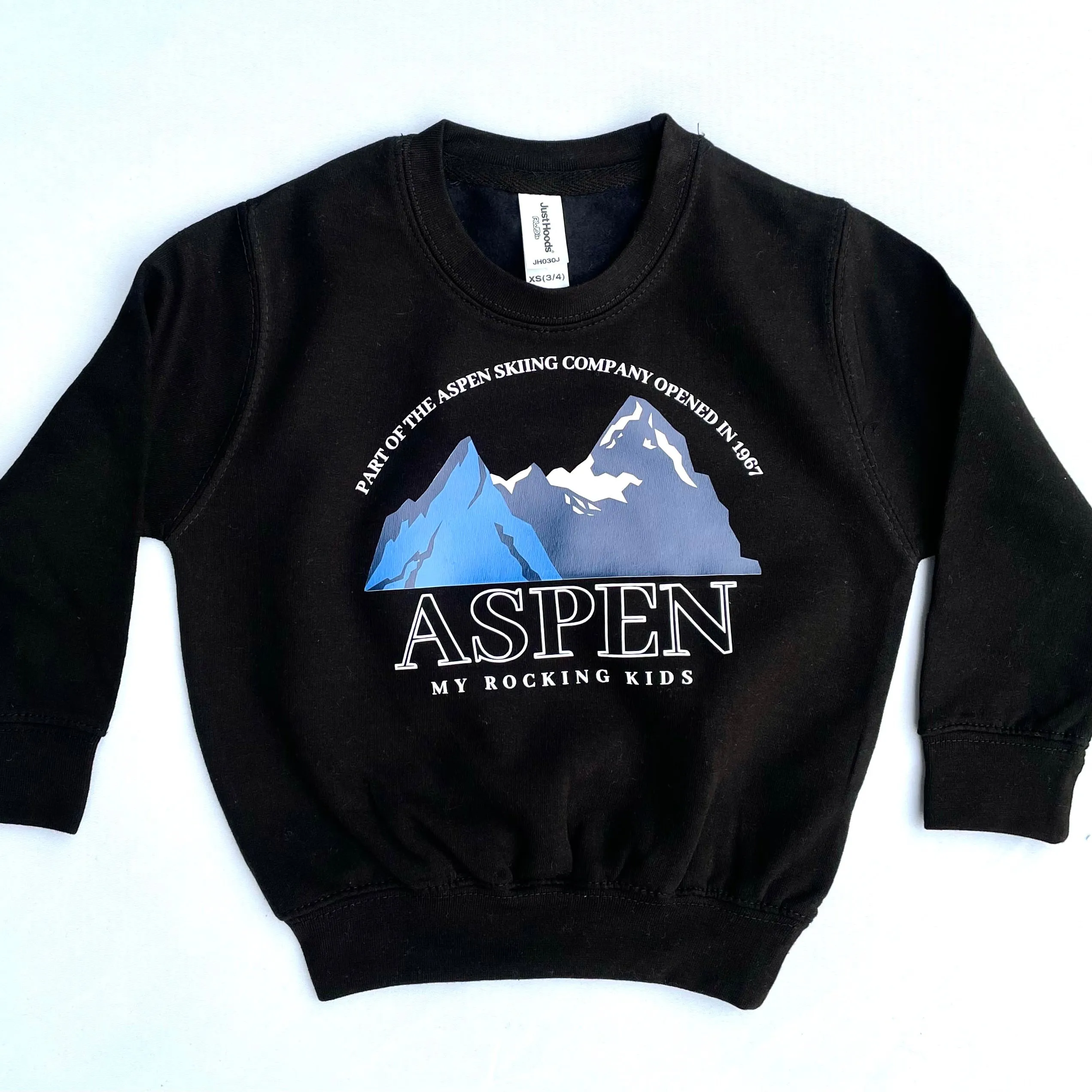 Aspen Ski Print Kids Sweatshirt