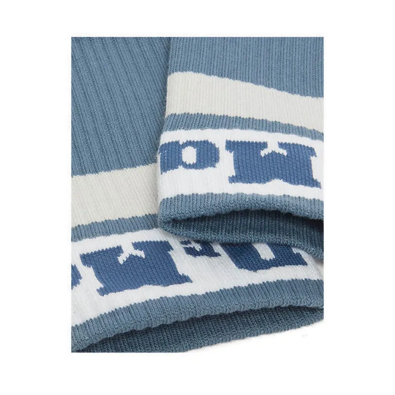 Athletic Logo Sock- Denim