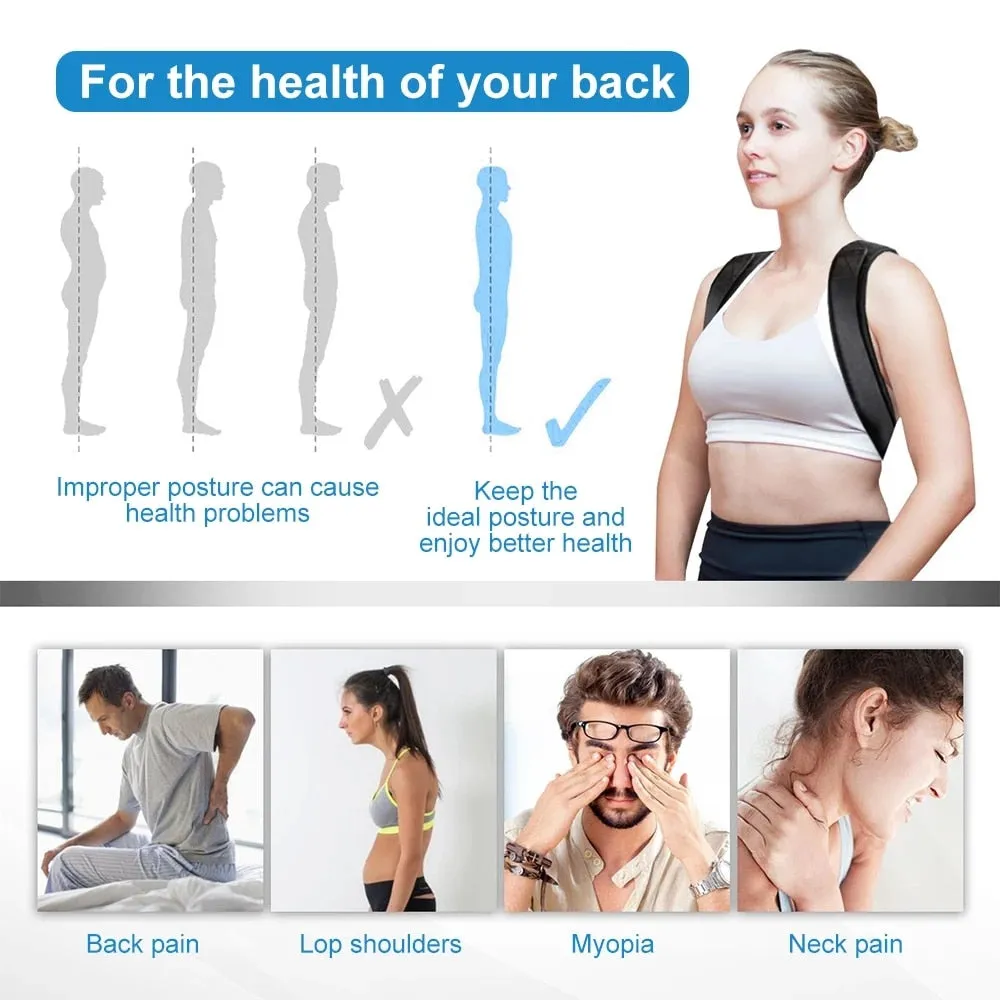 Back Posture Corrector Belt Adjustable Medical Clavicle Spine Shoulder Lumbar Posture Correction