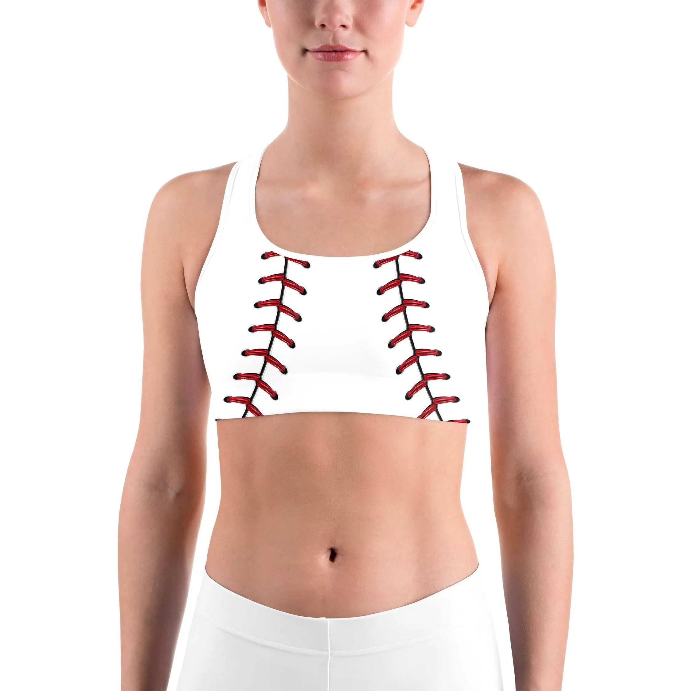 Baseball Stitches Sports bra