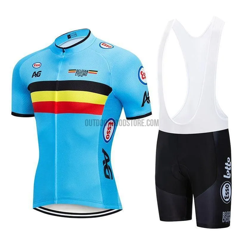 Belgium Pro Retro Short Cycling Jersey Kit