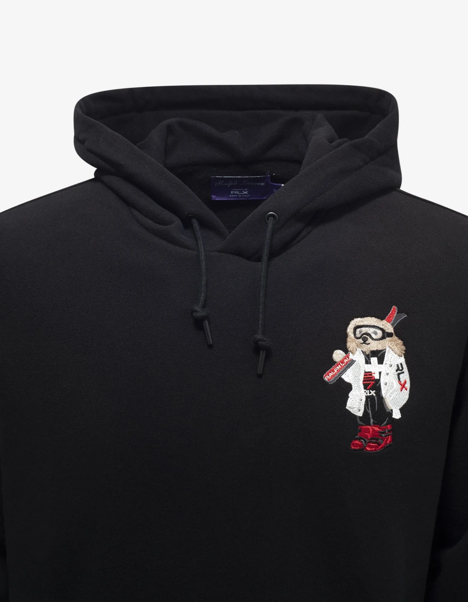 Black Ski Bear Logo Hoodie