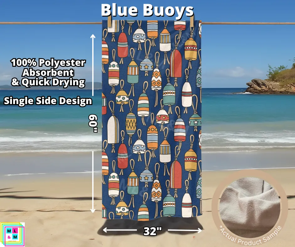 Blue Buoys Towel by ML&M