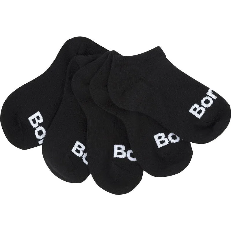 Bonds Kids Low Cut Everyday Value Trainer Socks 5 Pack - Black