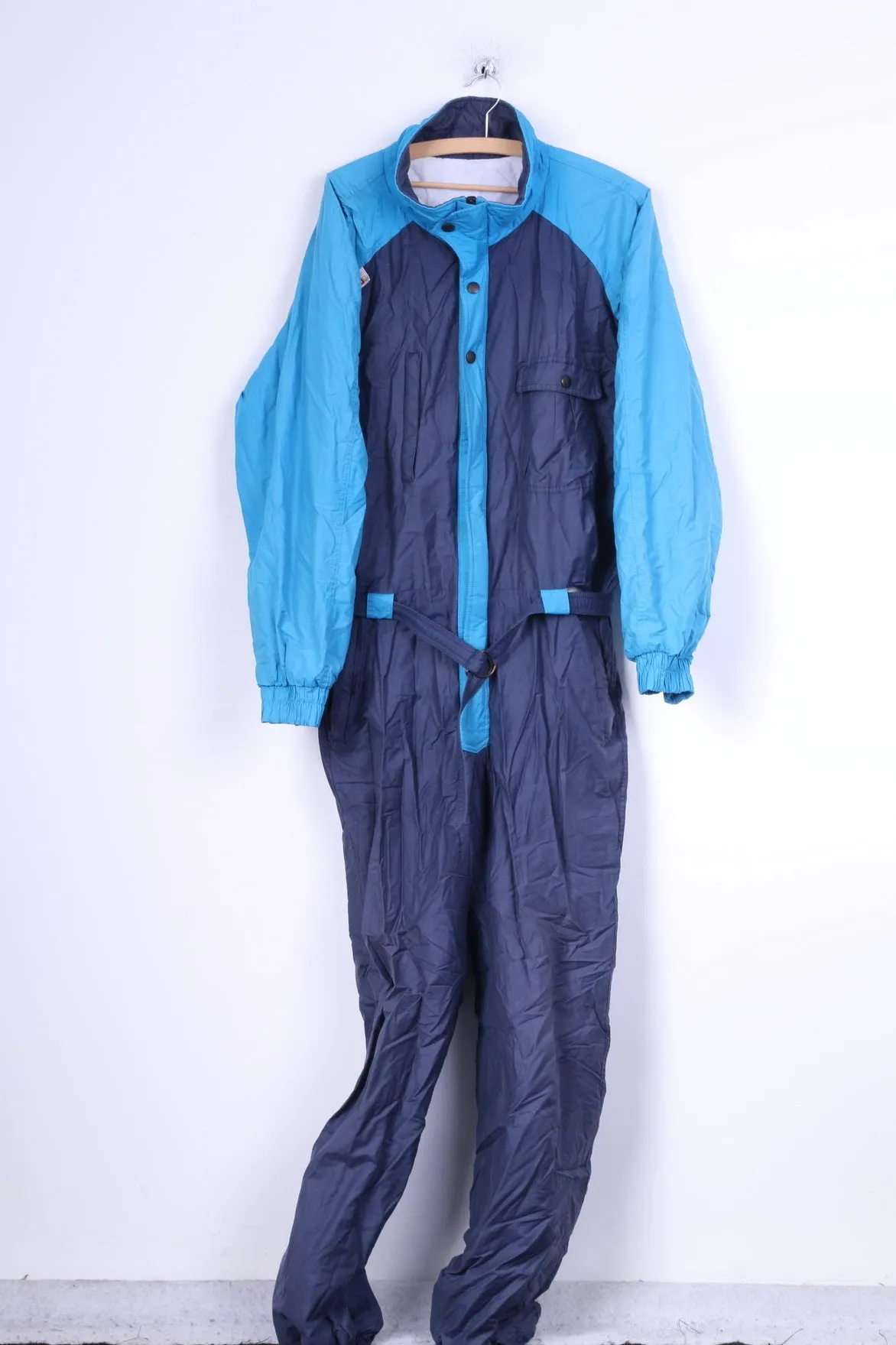 Bretschneider & Volemann Mens 52 M Ski Suit One Piece Suit Retro Blue Snowsuit Austria