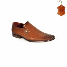 Buckled Leather Formal Shoes for Men