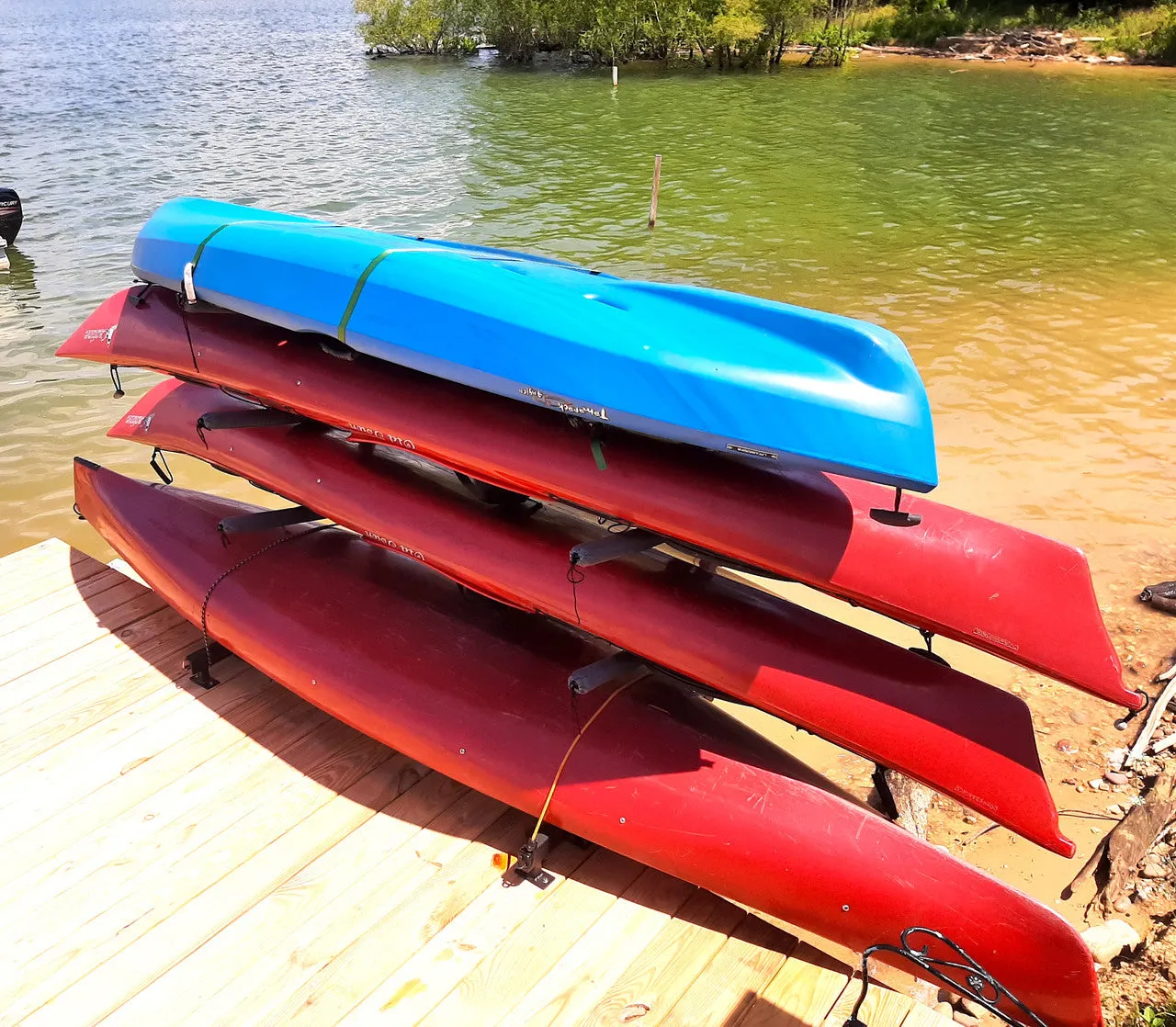 Chesapeake Kayak Storage | Adjustable Dock Rack | Over The Water | 4 Levels