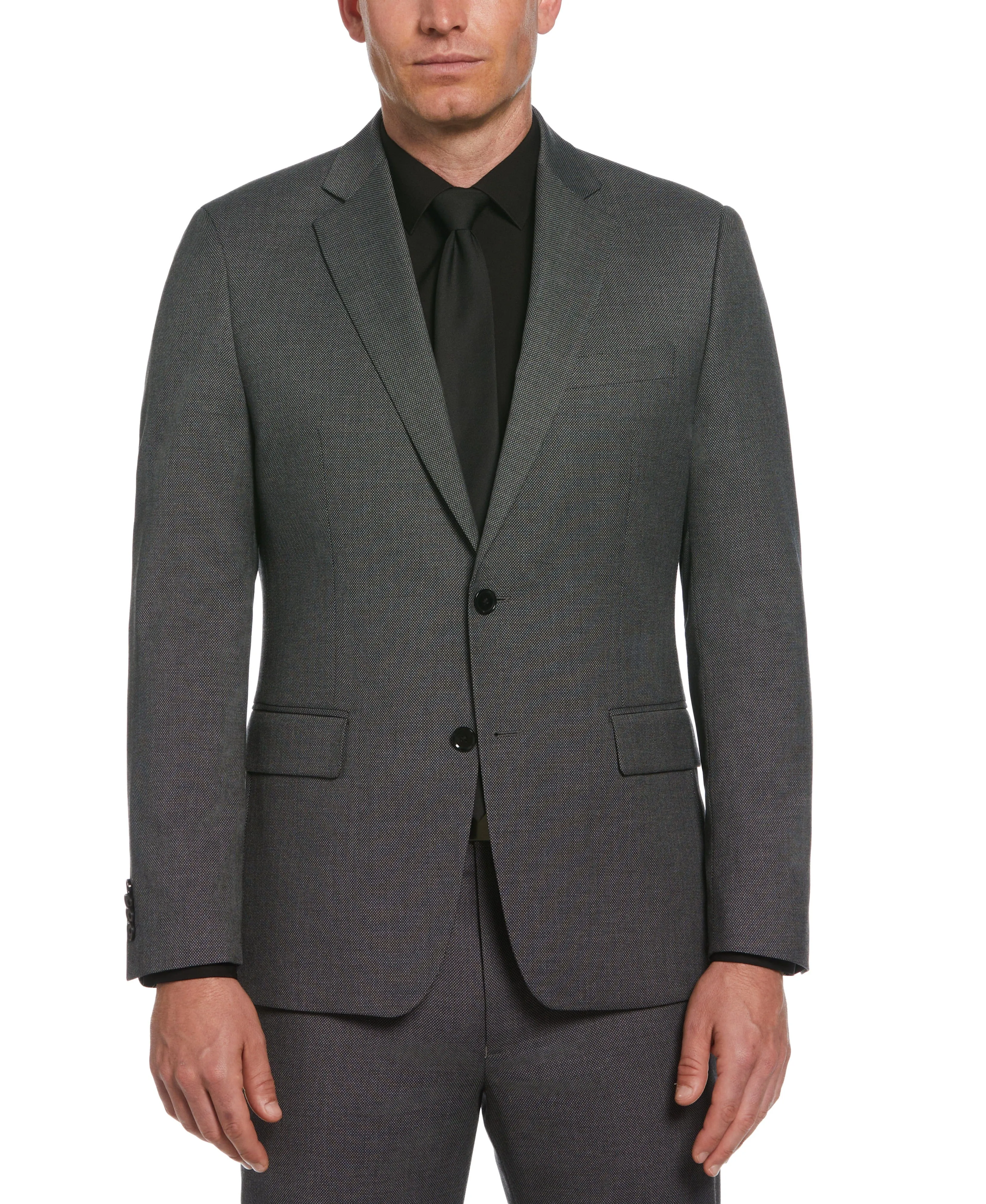 Classic Fit Dark Grey Solid Stretch Suit