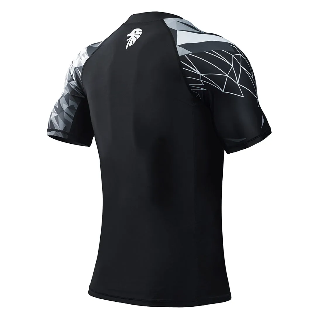 Classic UPF50  Men’s Rash Guard Short Sleeve - Lion Style