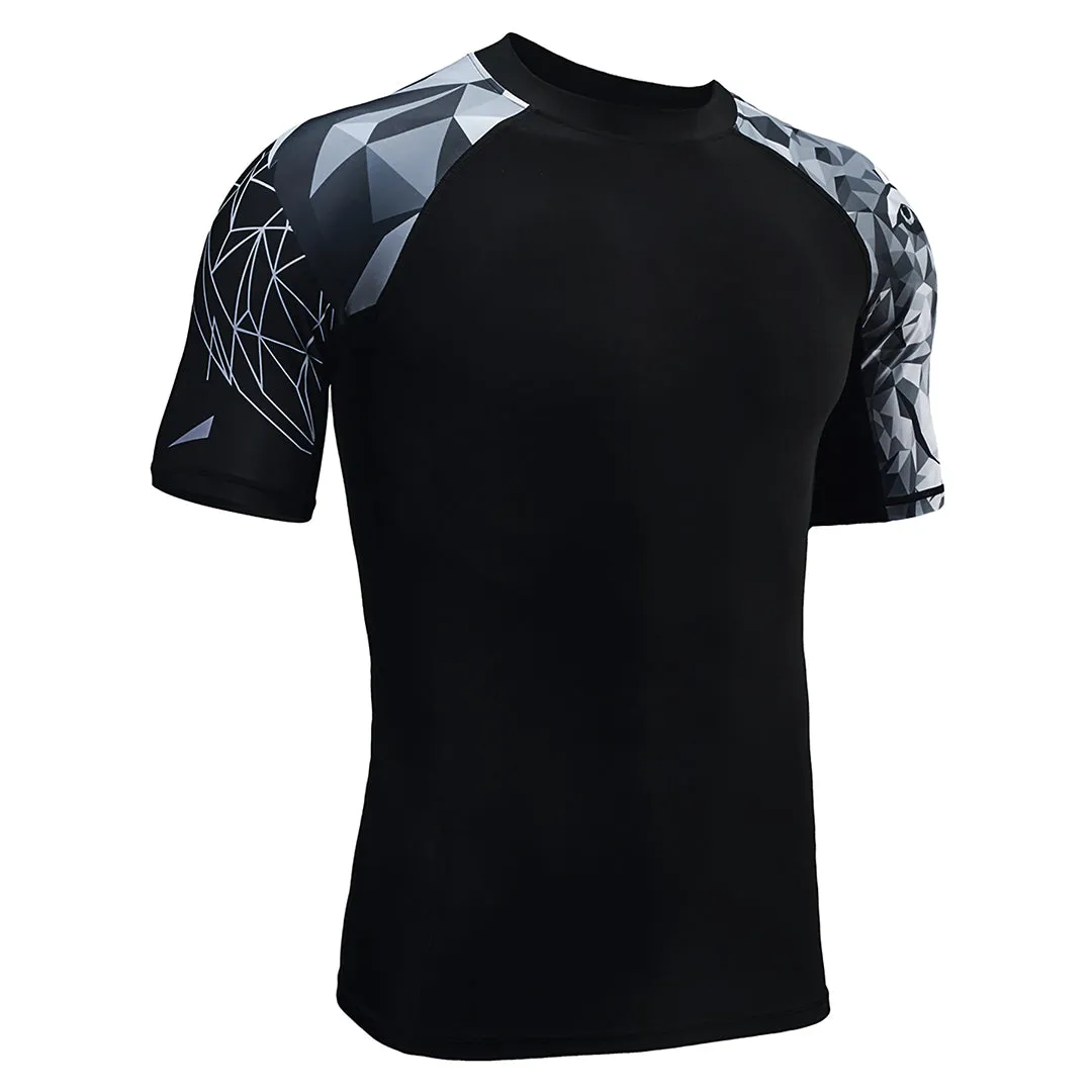 Classic UPF50  Men’s Rash Guard Short Sleeve - Wolf Style