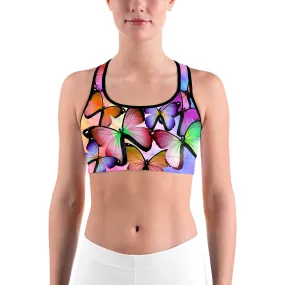 Colorful Butterflies Sports bra