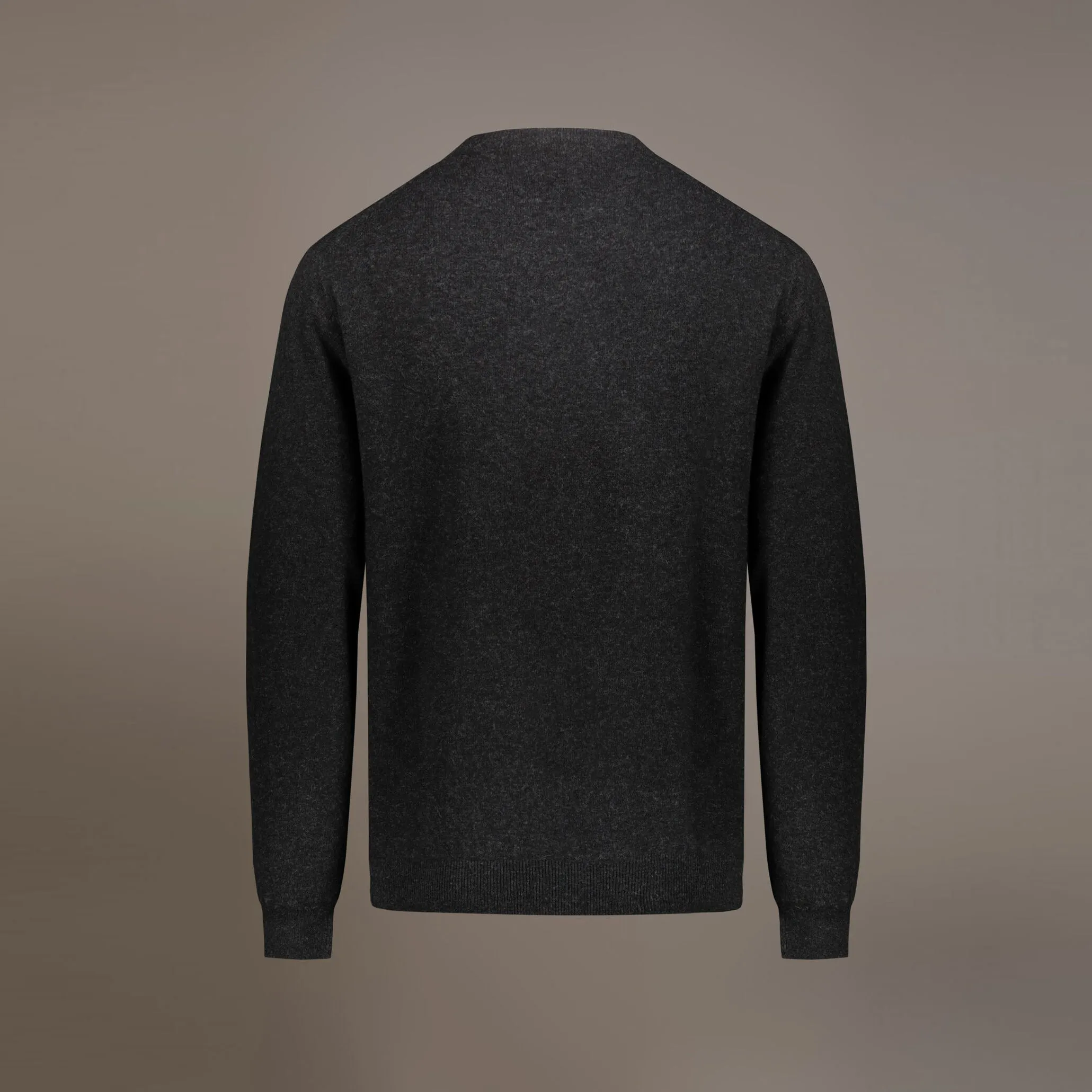 Doppelganger - Men 'Dark Grey' Lambswool Blend Crew Neck Sweater D300