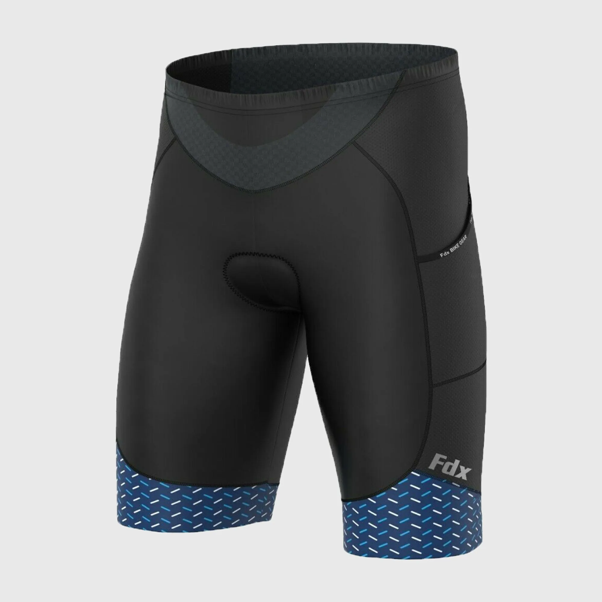 Fdx Essential Blue Men's & Boy's Padded Cycling Shorts With Pockets