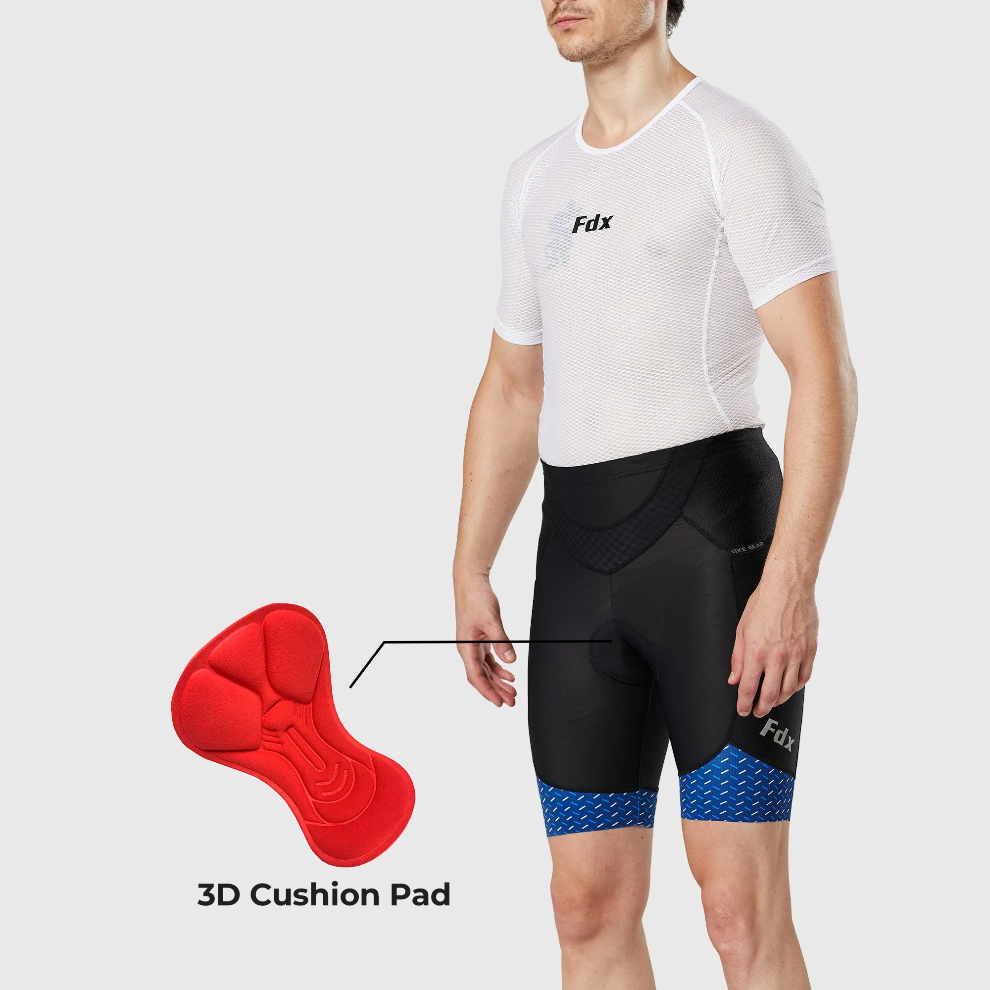 Fdx Essential Blue Men's & Boy's Padded Cycling Shorts With Pockets