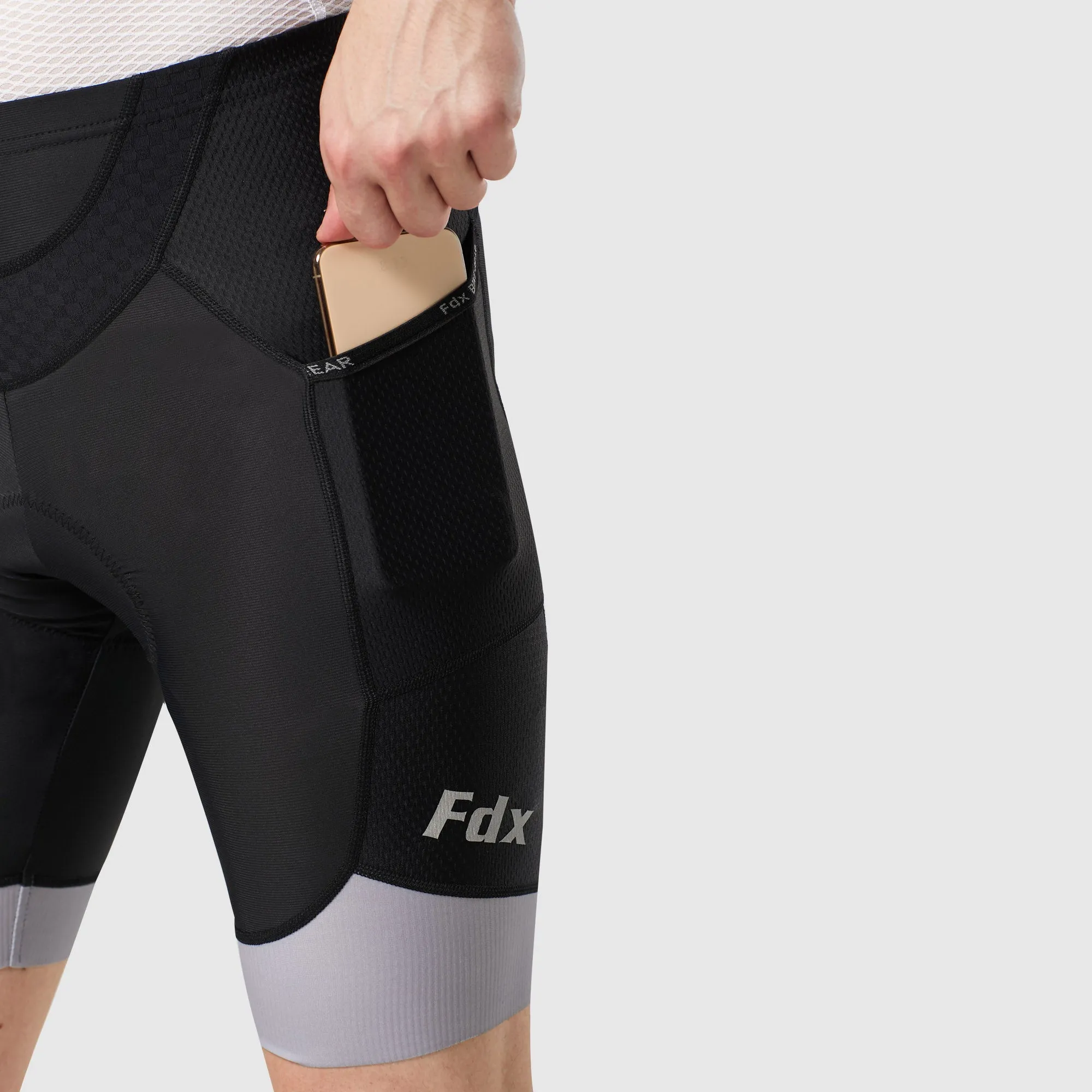 Fdx Essential Grey Men's & Boy's Padded Cycling Shorts With Pockets