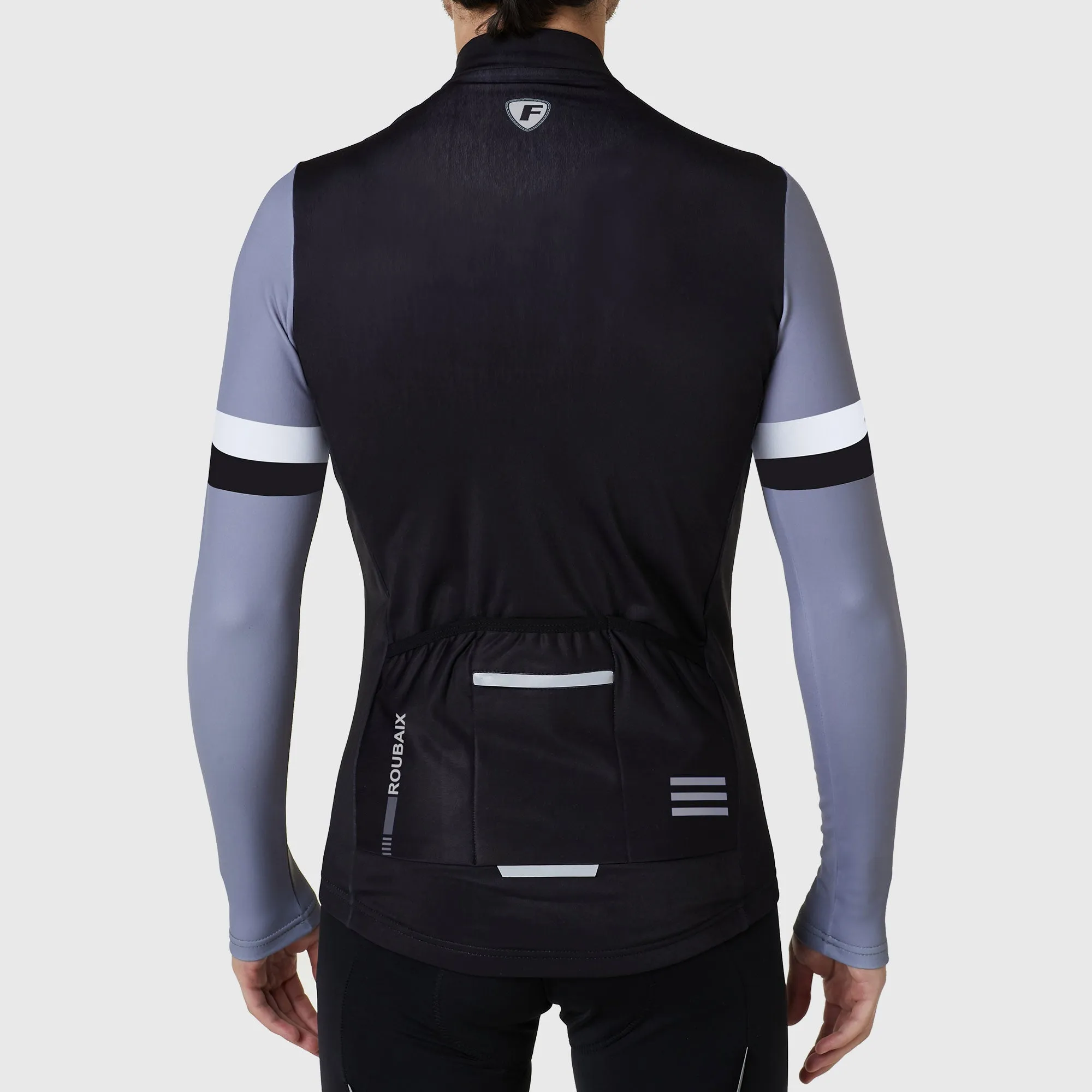 Fdx Men's & Boy's Set Limited Edition Thermal Roubaix Long Sleeve Cycling Jersey & Bib Tights - Black