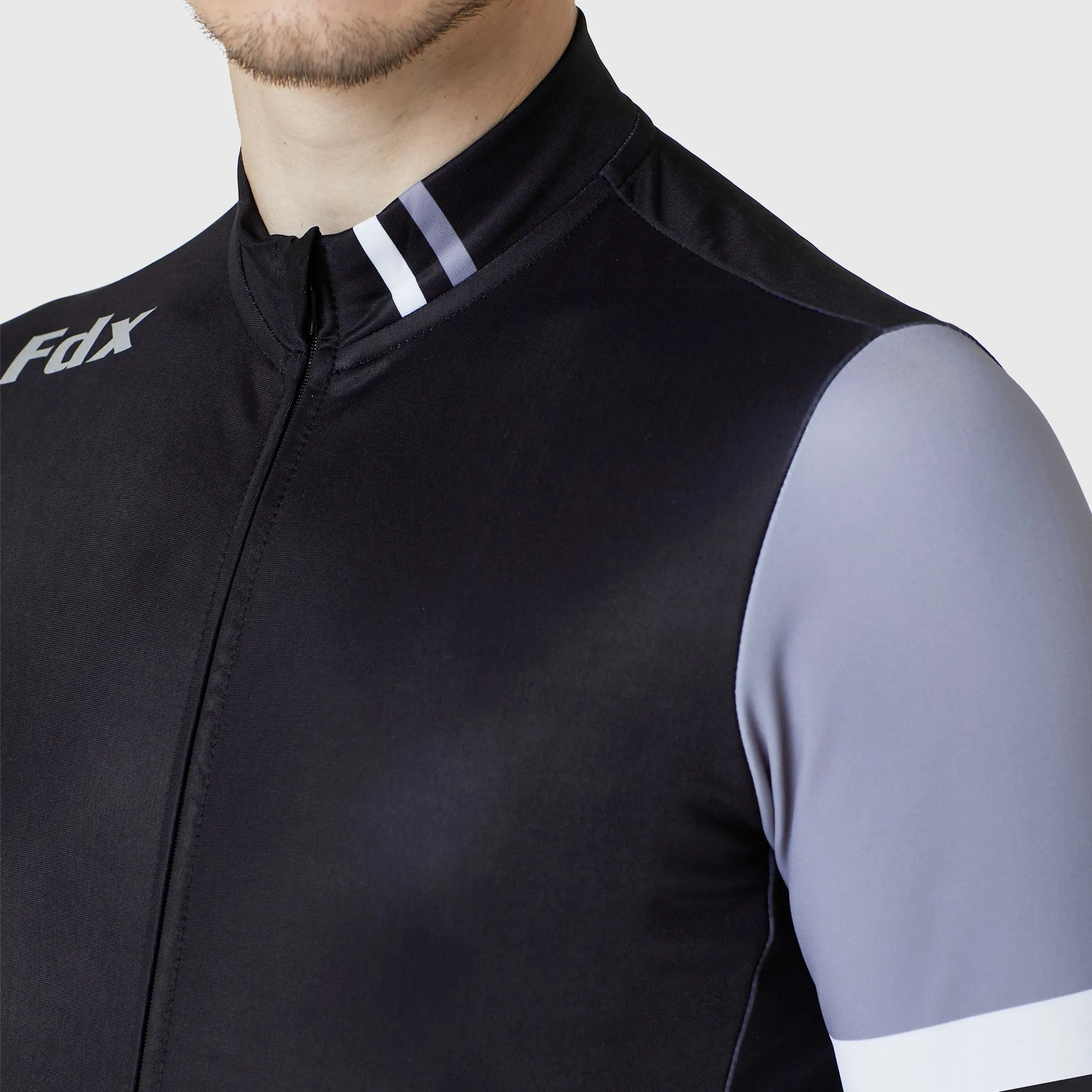 Fdx Men's & Boy's Set Limited Edition Thermal Roubaix Long Sleeve Cycling Jersey & Bib Tights - Black