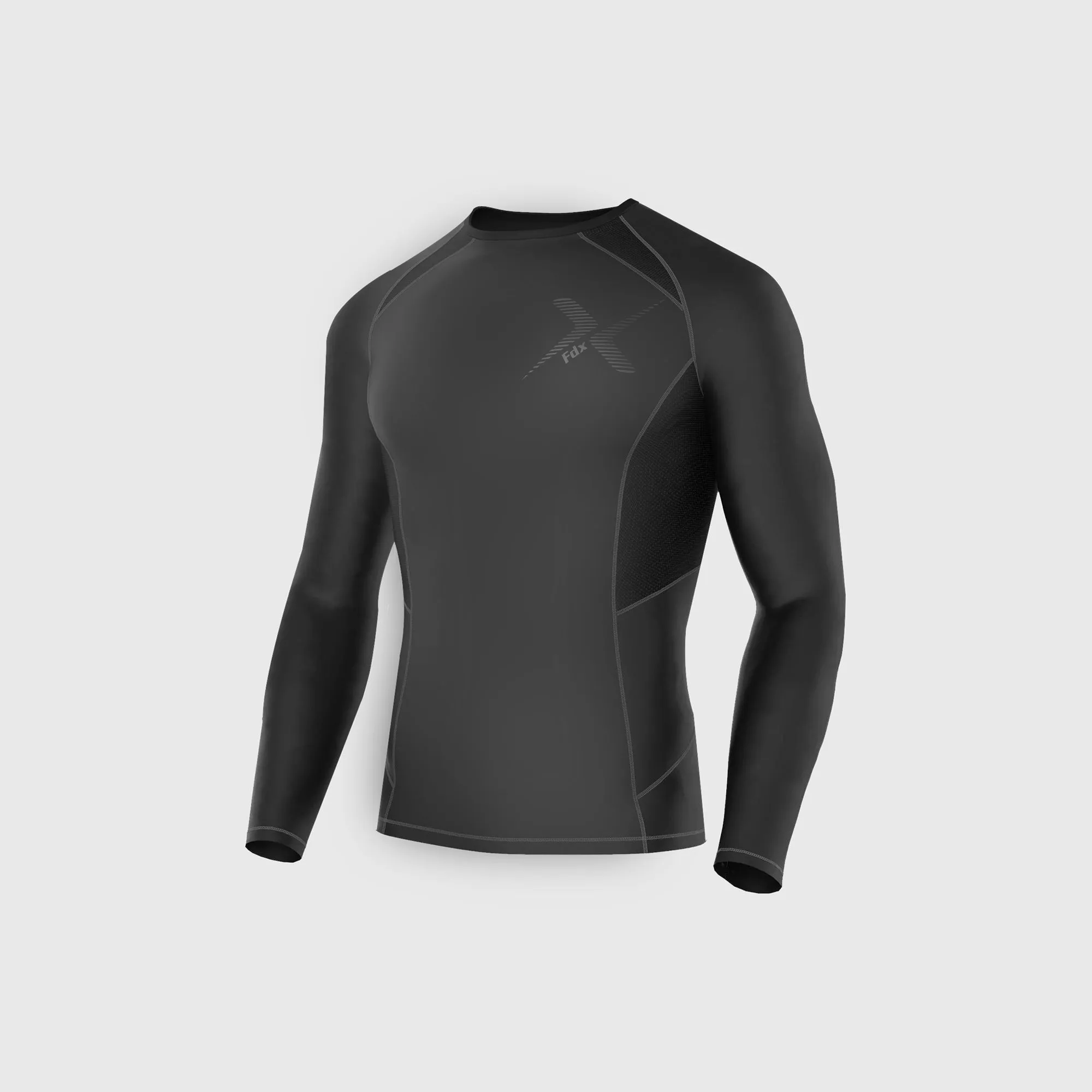 Fdx Recoil Grey Men's & Boy's Base Layer Thermal Winter Compression Top