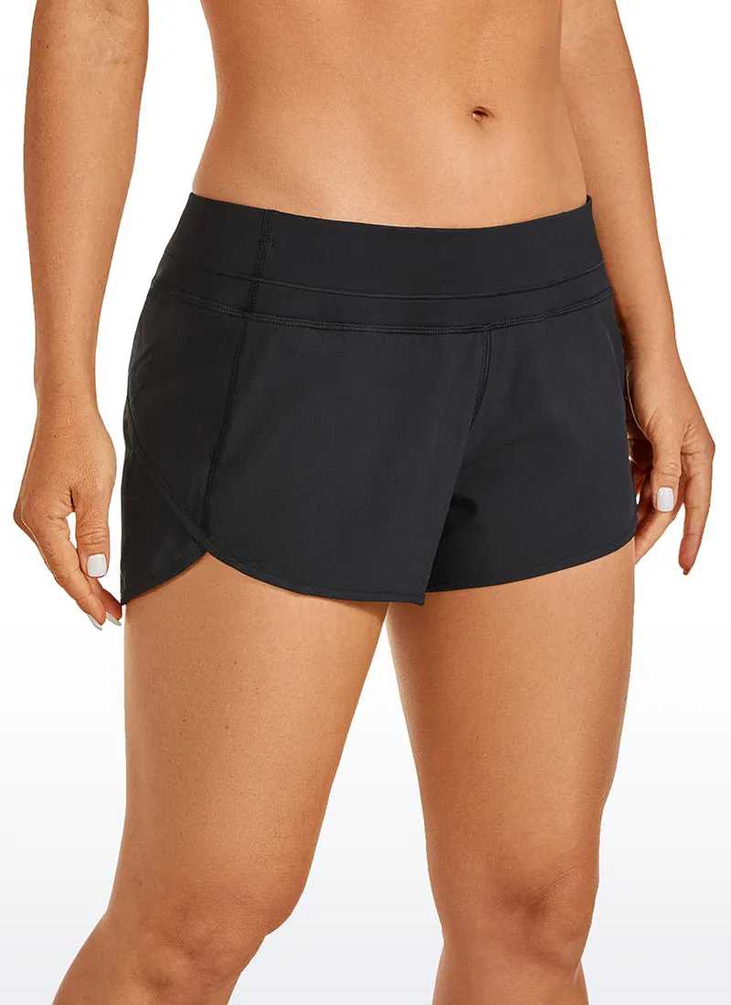 Feathery-Fit Low Rise Lined Shorts with Flat Waist 2.5''