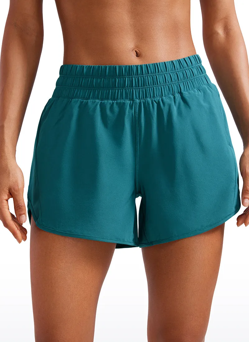 Feathery-Fit Soft Mid Rise Lined Shorts 5''