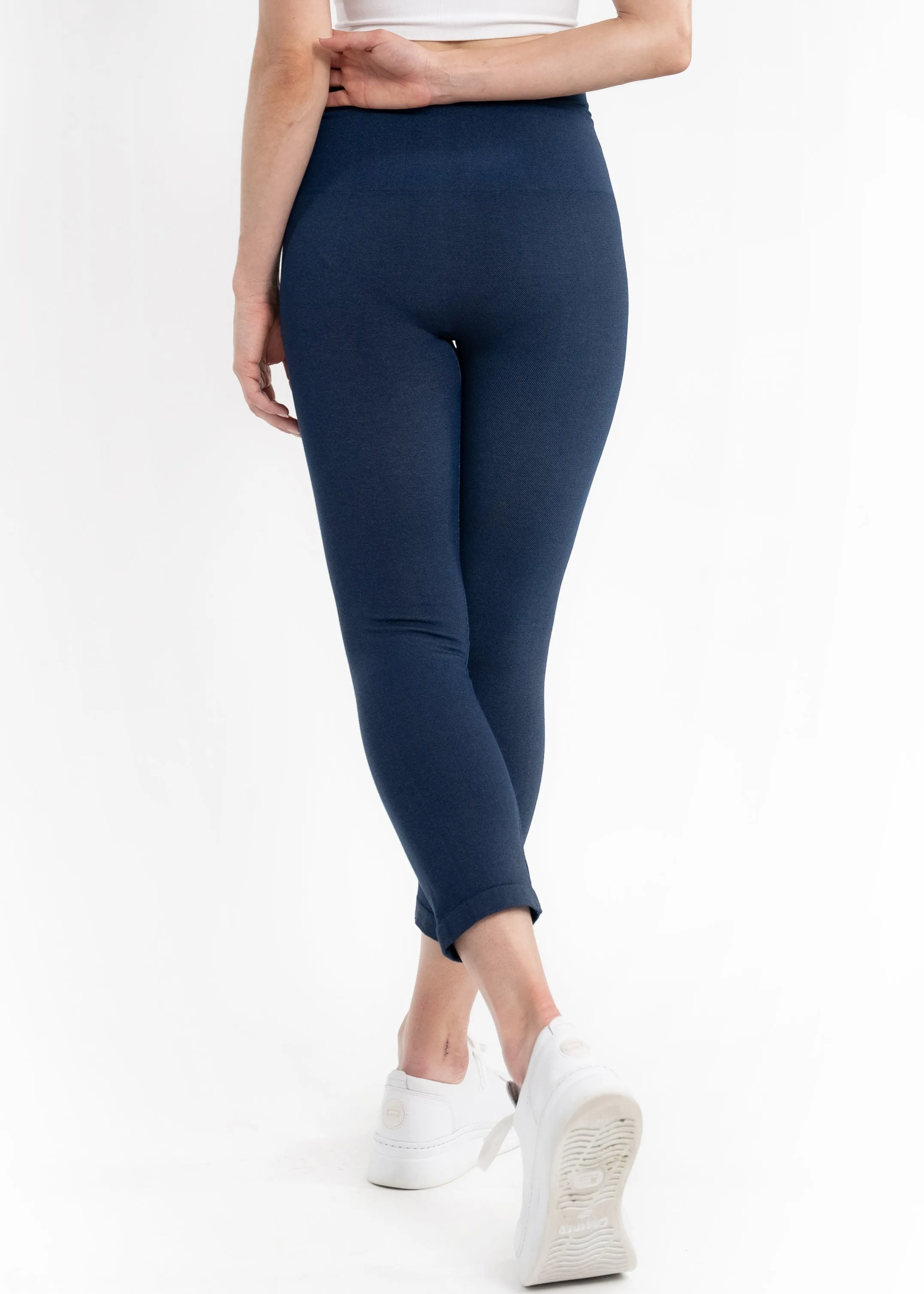 Fleece Lined Cropped Crossover Leggings