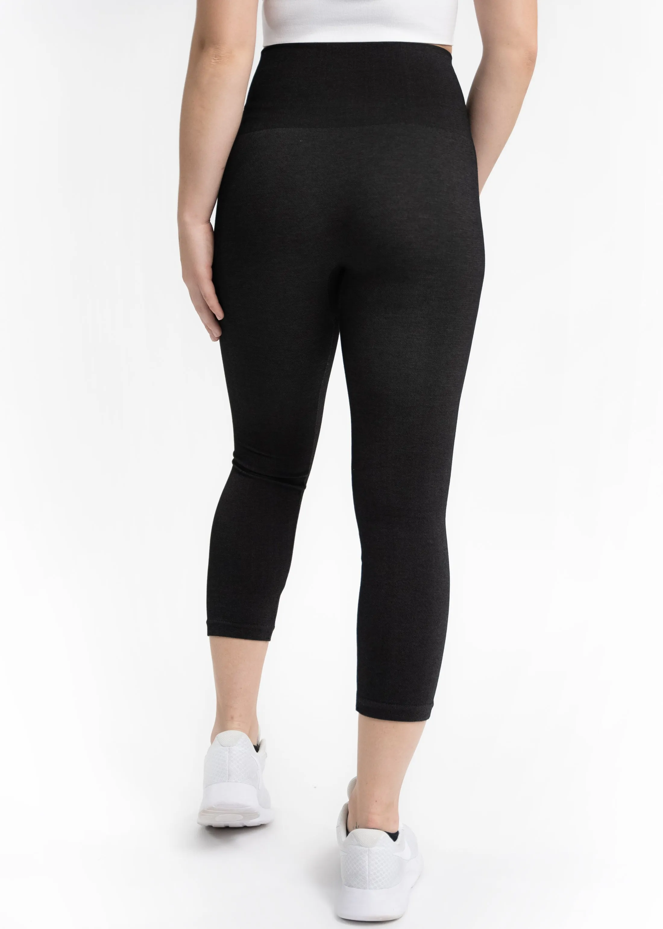 Fleece Lined Cropped Crossover Leggings