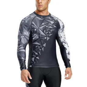 Geometric Beast UPF50  Long Sleeve Rashguard for Men - Wolf Style