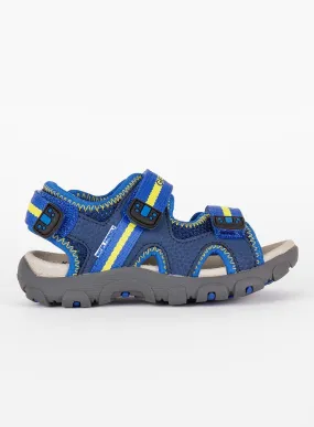 Geox Strada Boy Sandals in Blue/Yellow