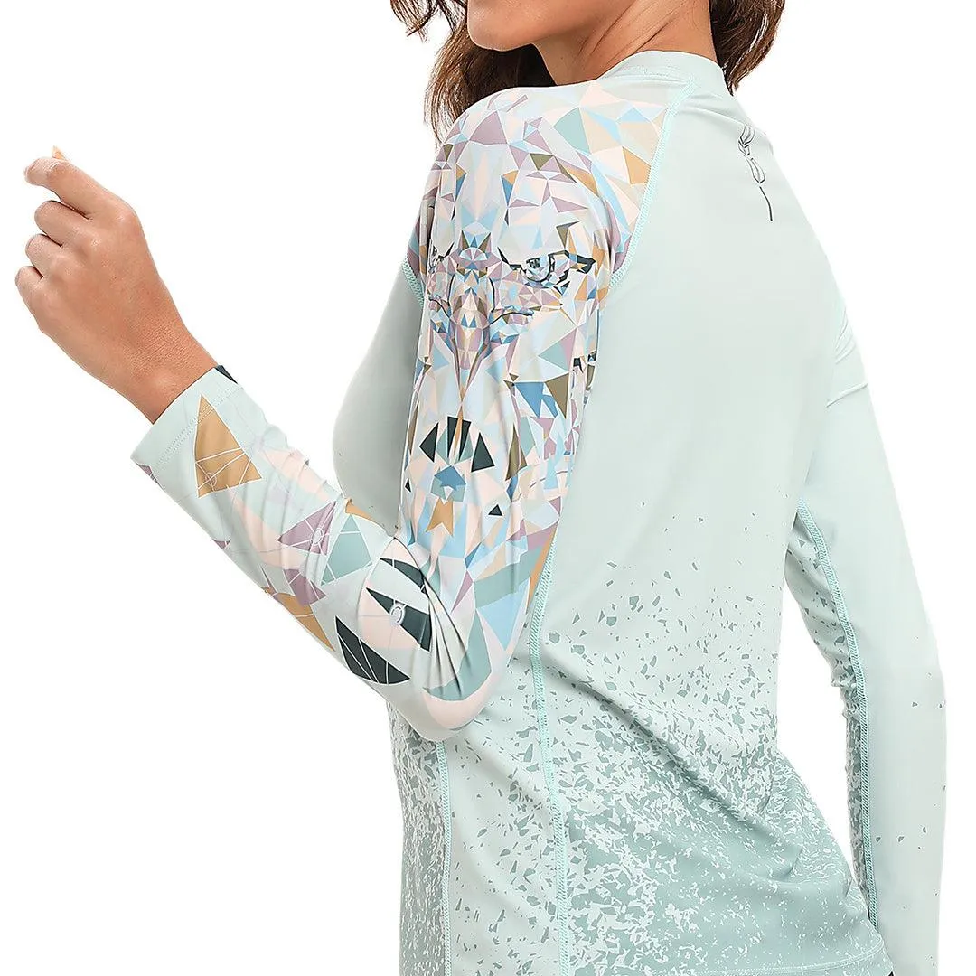 Graphic Long Sleeve Rash Guards for Women - Eagle Style