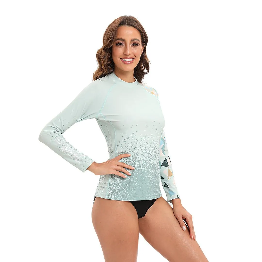 Graphic Long Sleeve Rash Guards for Women - Eagle Style