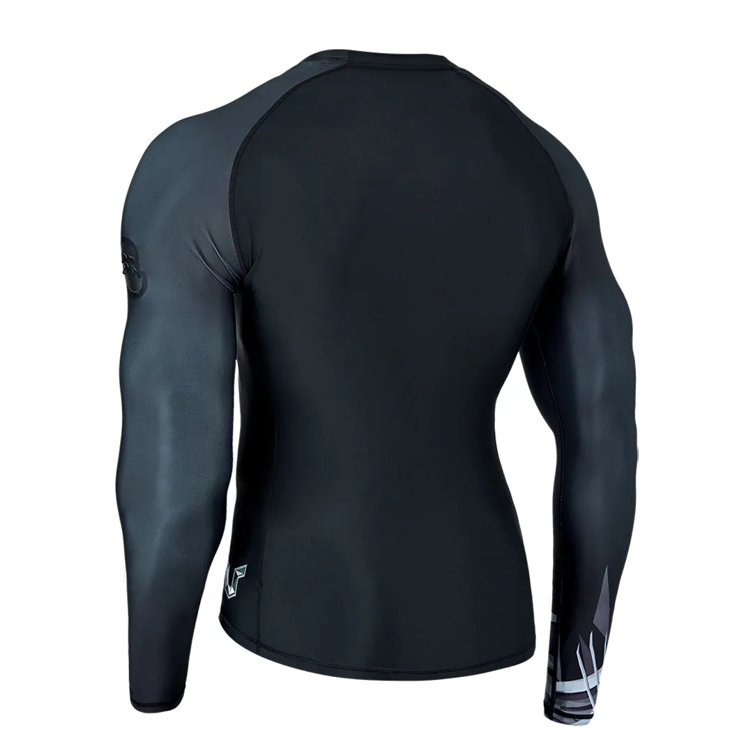 Graphic UPF50  Long Sleeve Rash Guards for Men - Tiger Style