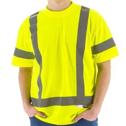 High Visibility Birdseye Mesh Short or Long Sleeve Shirts - ANSI 3, Reflective Striping (PK 12 Shirts)