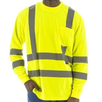 High Visibility Birdseye Mesh Short or Long Sleeve Shirts - ANSI 3, Reflective Striping (PK 12 Shirts)